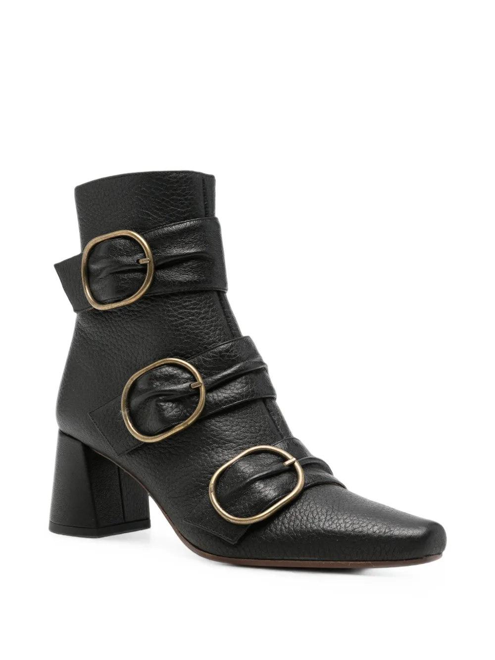 Chie Mihara triple buckle-strap ankle boots Zwart