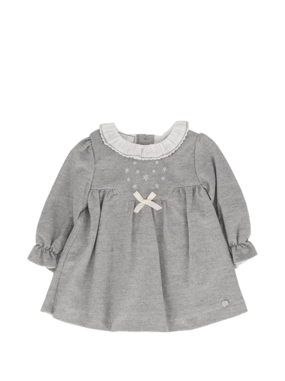 Paz Rodriguez Neve ruffled-collar dress - Grau