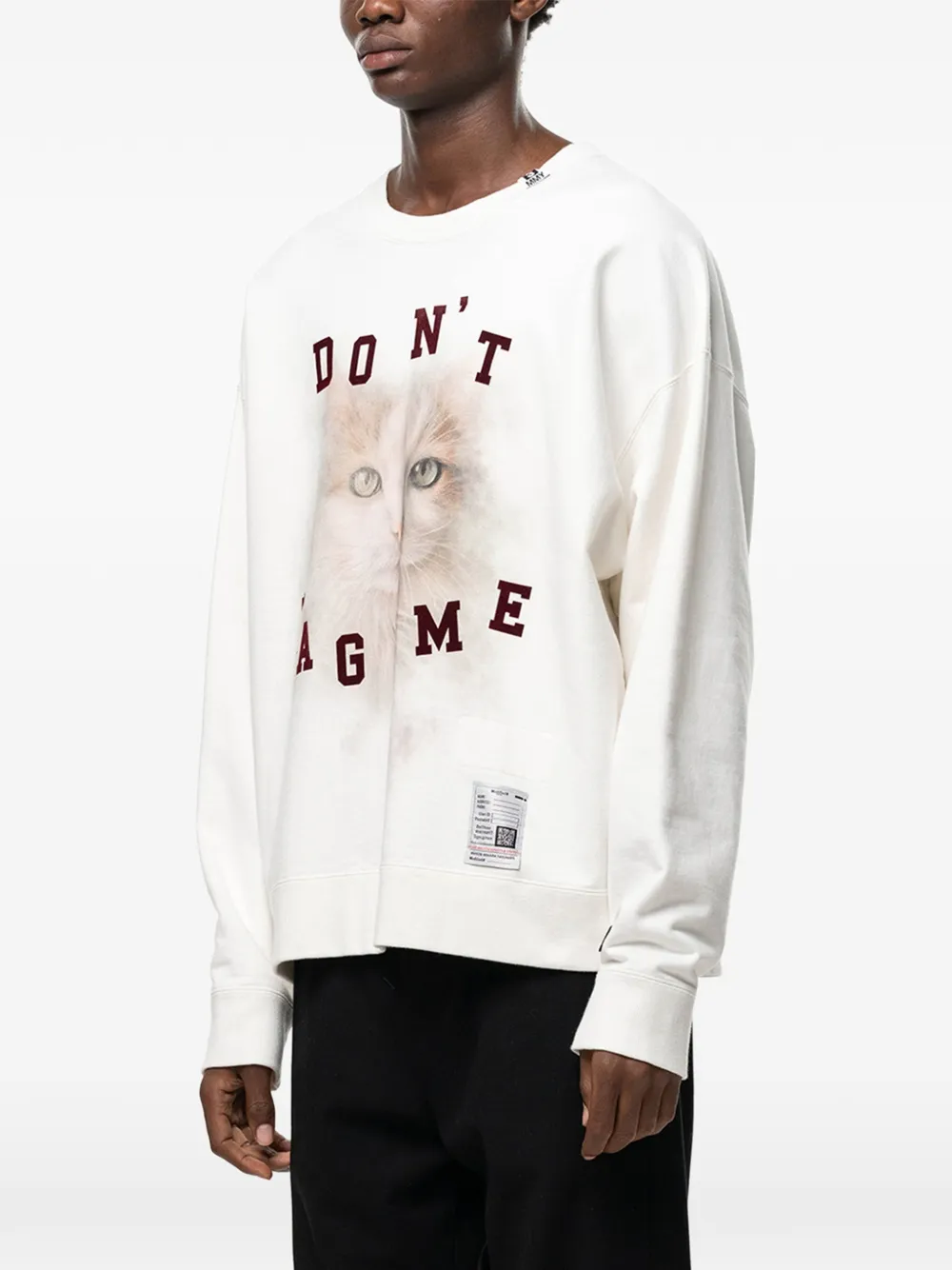 Maison MIHARA YASUHIRO Sweater met kat-print Beige