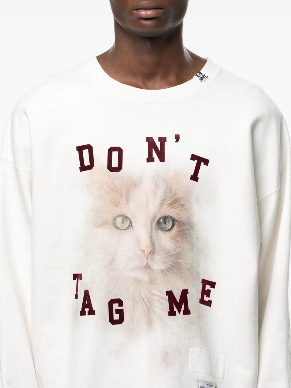 Maison MIHARA YASUHIRO Sweater met kat-print Beige