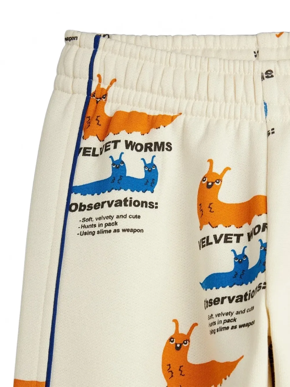 Mini Rodini Velvet Worms trainingsbroek Beige