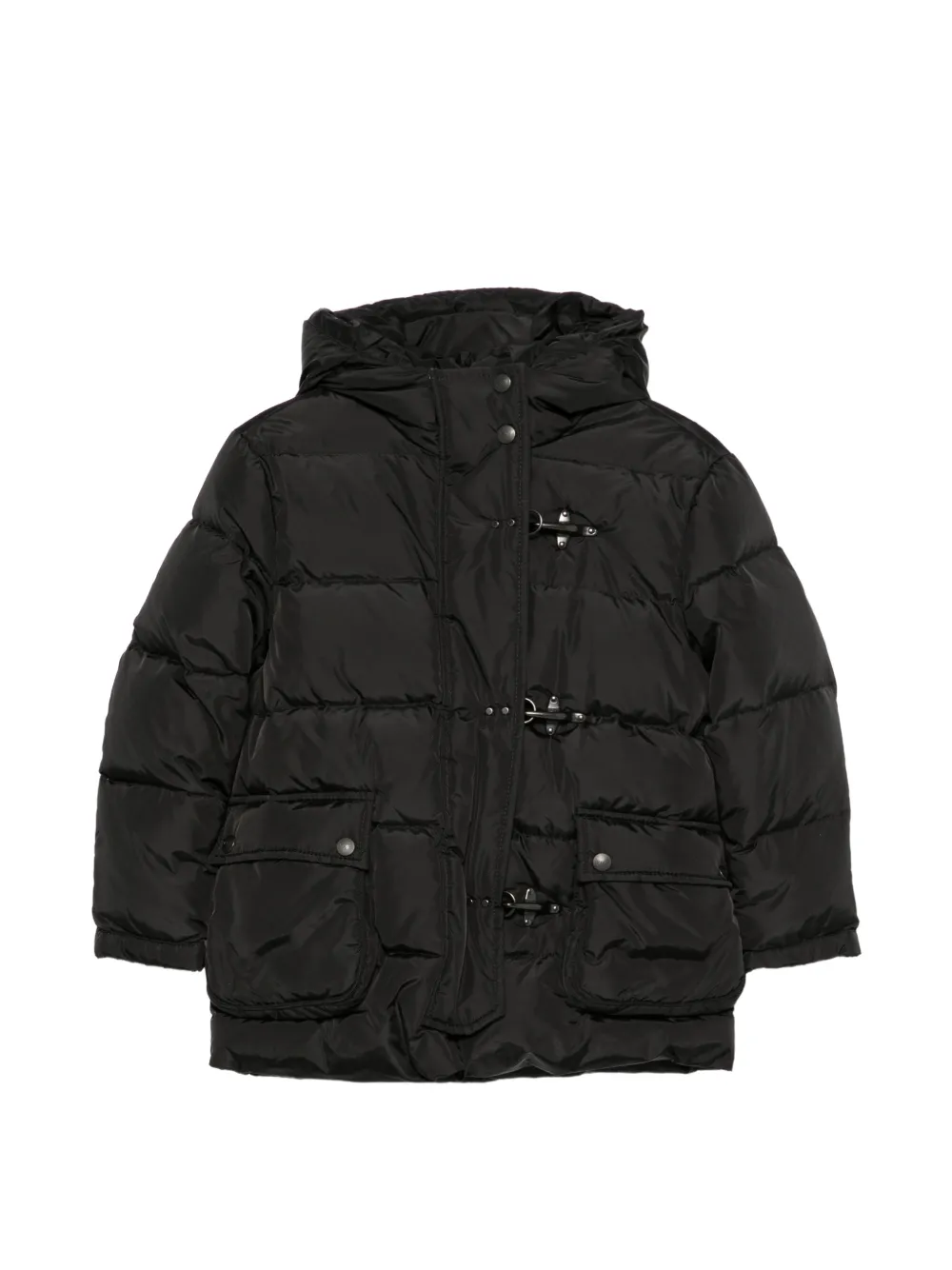 Fay Kids hooded padded jacket Zwart