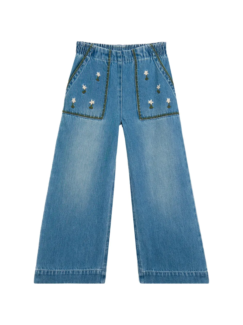 Stella McCartney Kids Jeans a gamba ampia - Blu