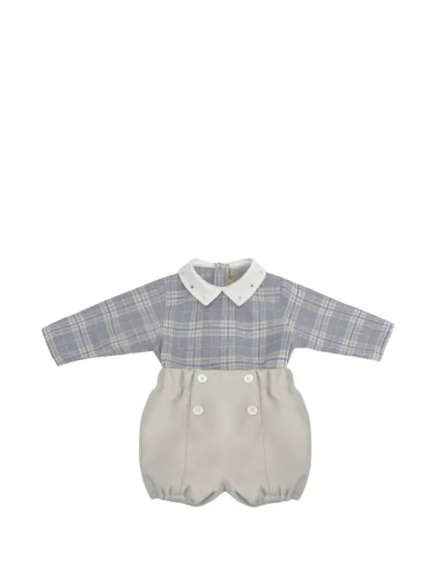 La Stupenderia check-pattern Peter Pan collar two-piece set