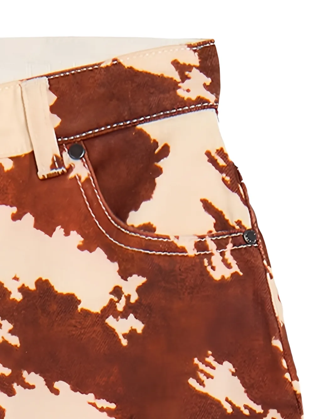 Stella McCartney Kids Broek met koeien-print Bruin
