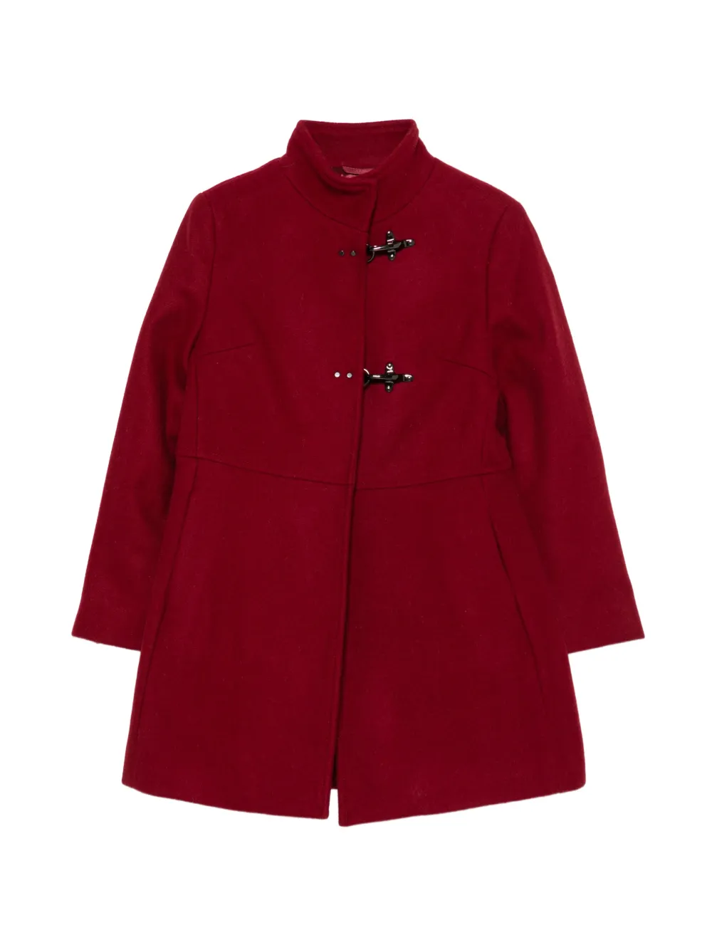 Fay Kids Cappotto con colletto rialzato e chiusura a strappo - Rosso