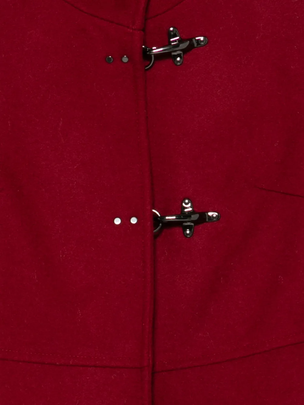 Fay Kids Virginia jas met hoge hals en houtje-touwtje sluiting Rood