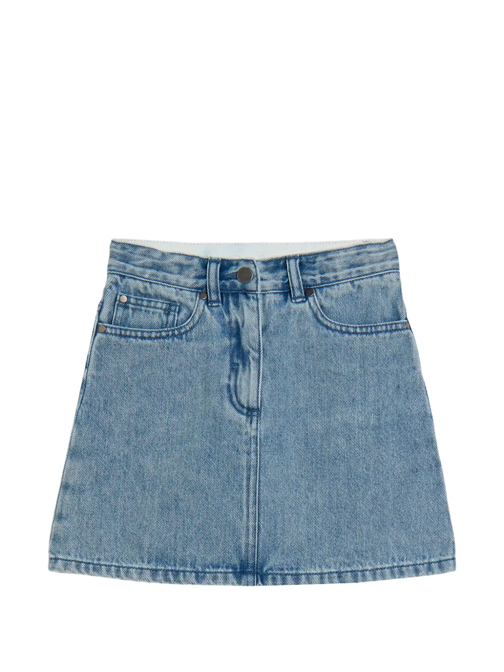 Stella McCartney Kids Gonna denim con ricamo - Blu