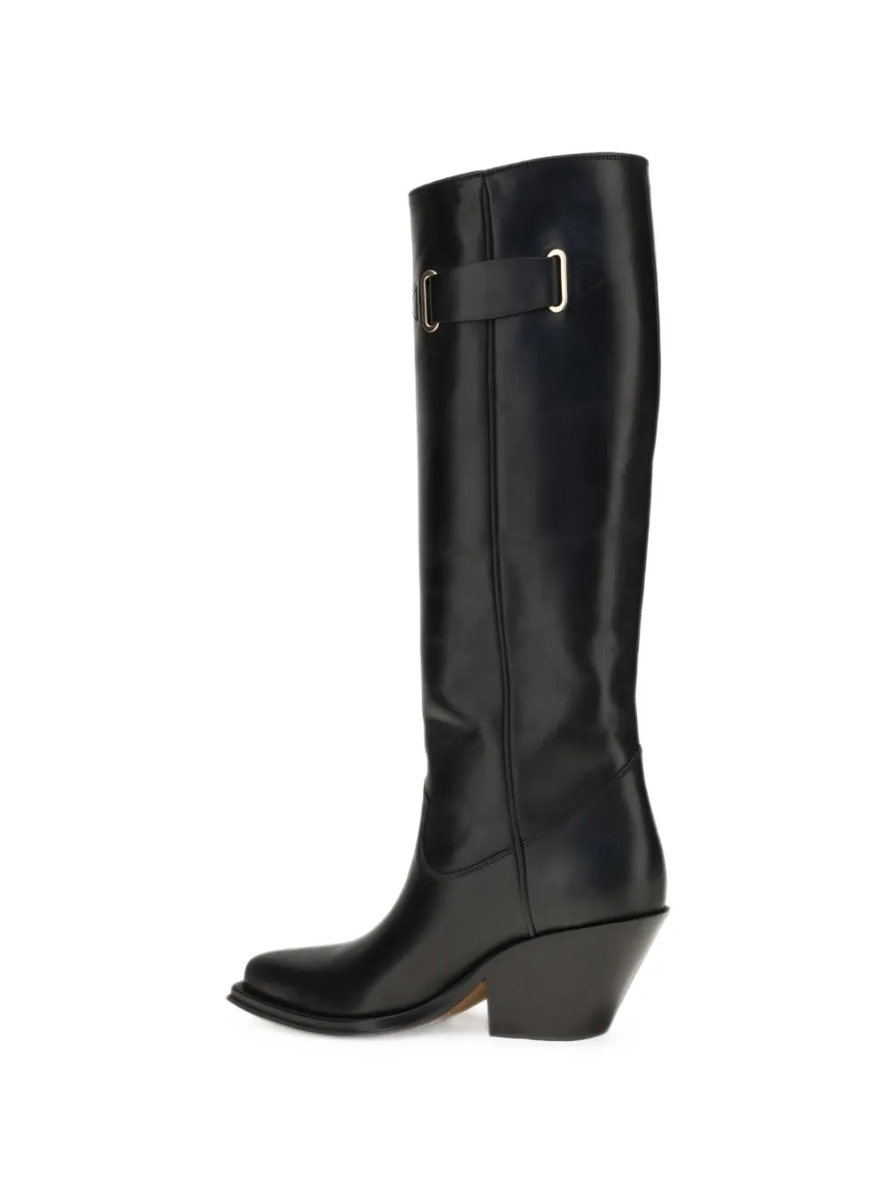Chloé Azelan knee-high leather boots Zwart