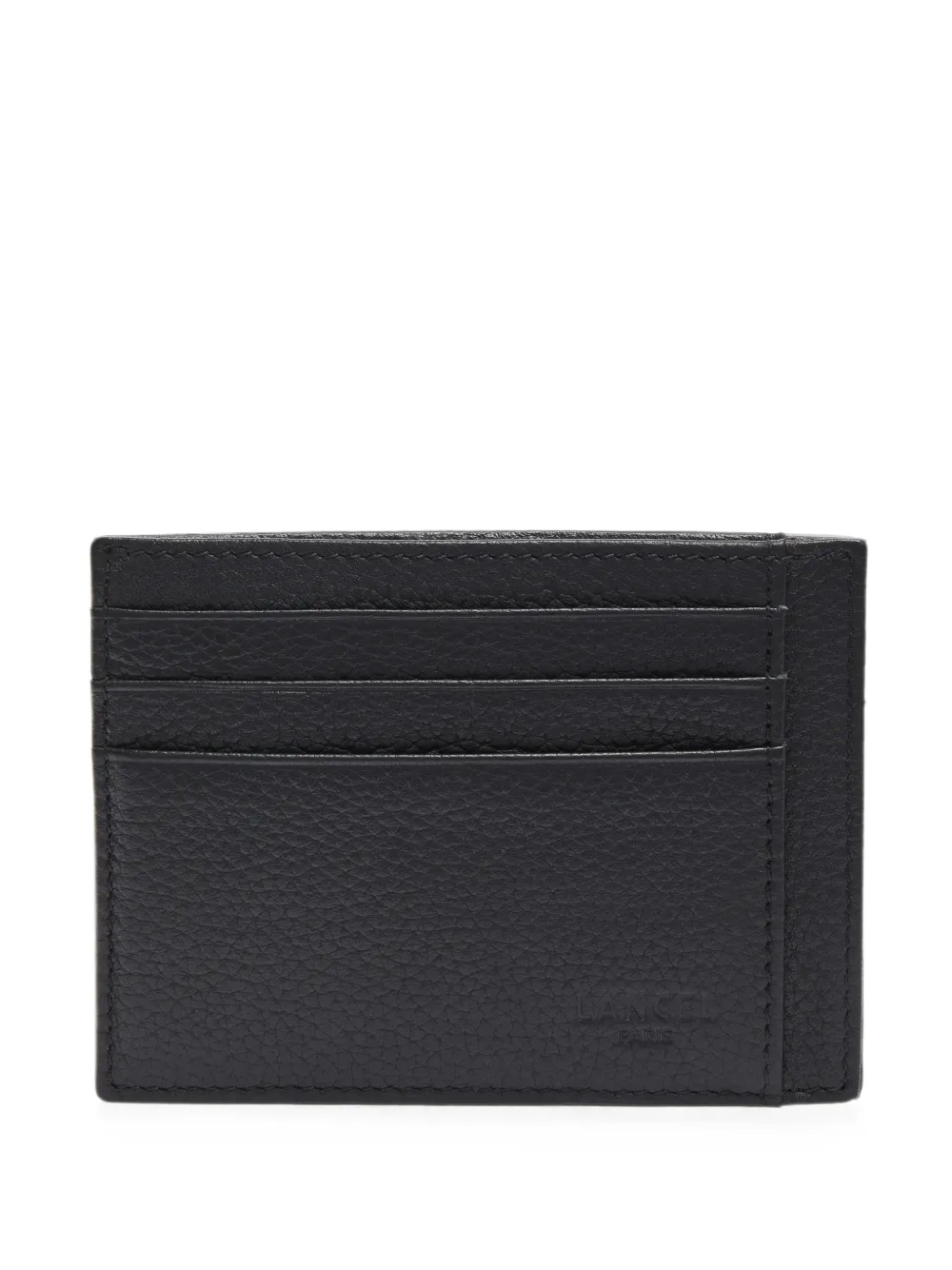 Lancel Leon grained leather cardholder - Nero
