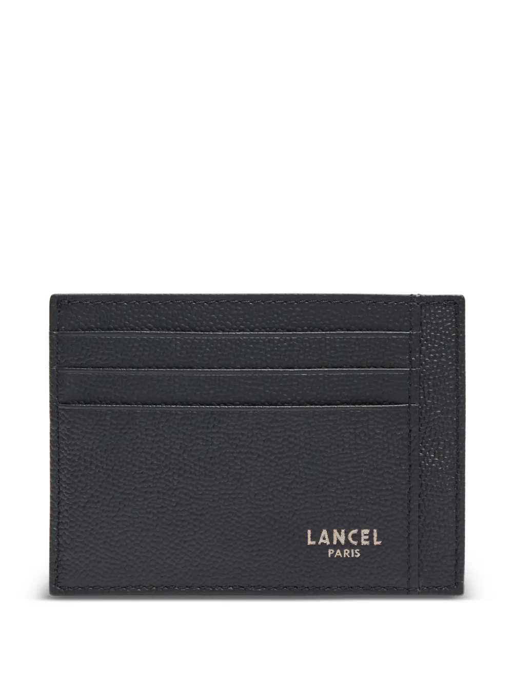 Lancel Leon grained leather card holder - Nero
