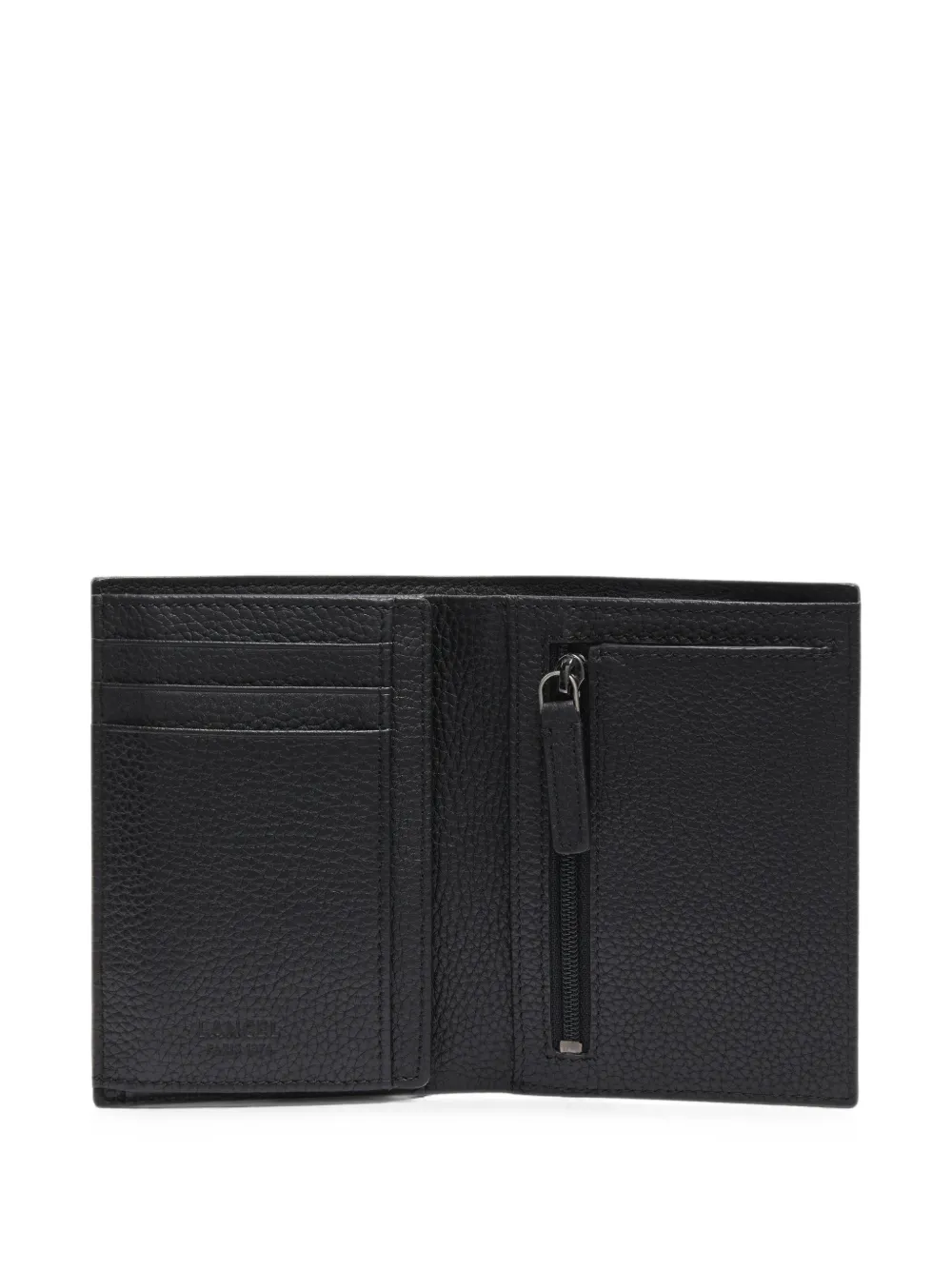 Lancel Leon grained leather wallet Zwart