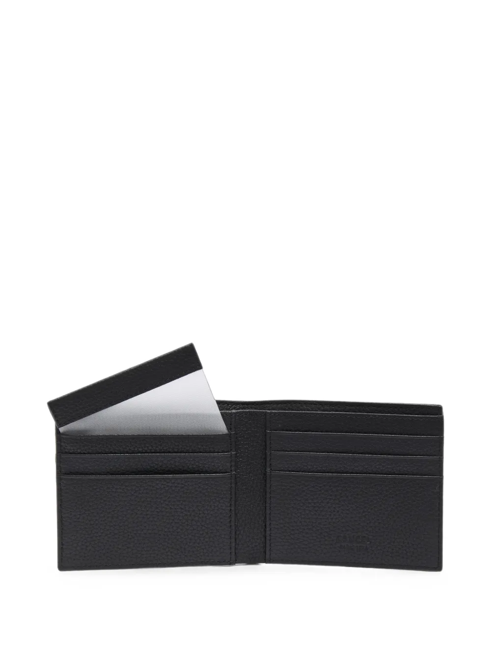 Lancel Leon grained leather wallet Zwart