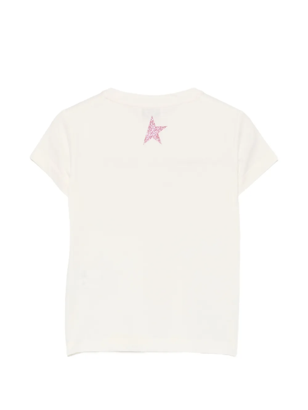 Golden Goose Kids Katoenen T-shirt met logoprint Wit