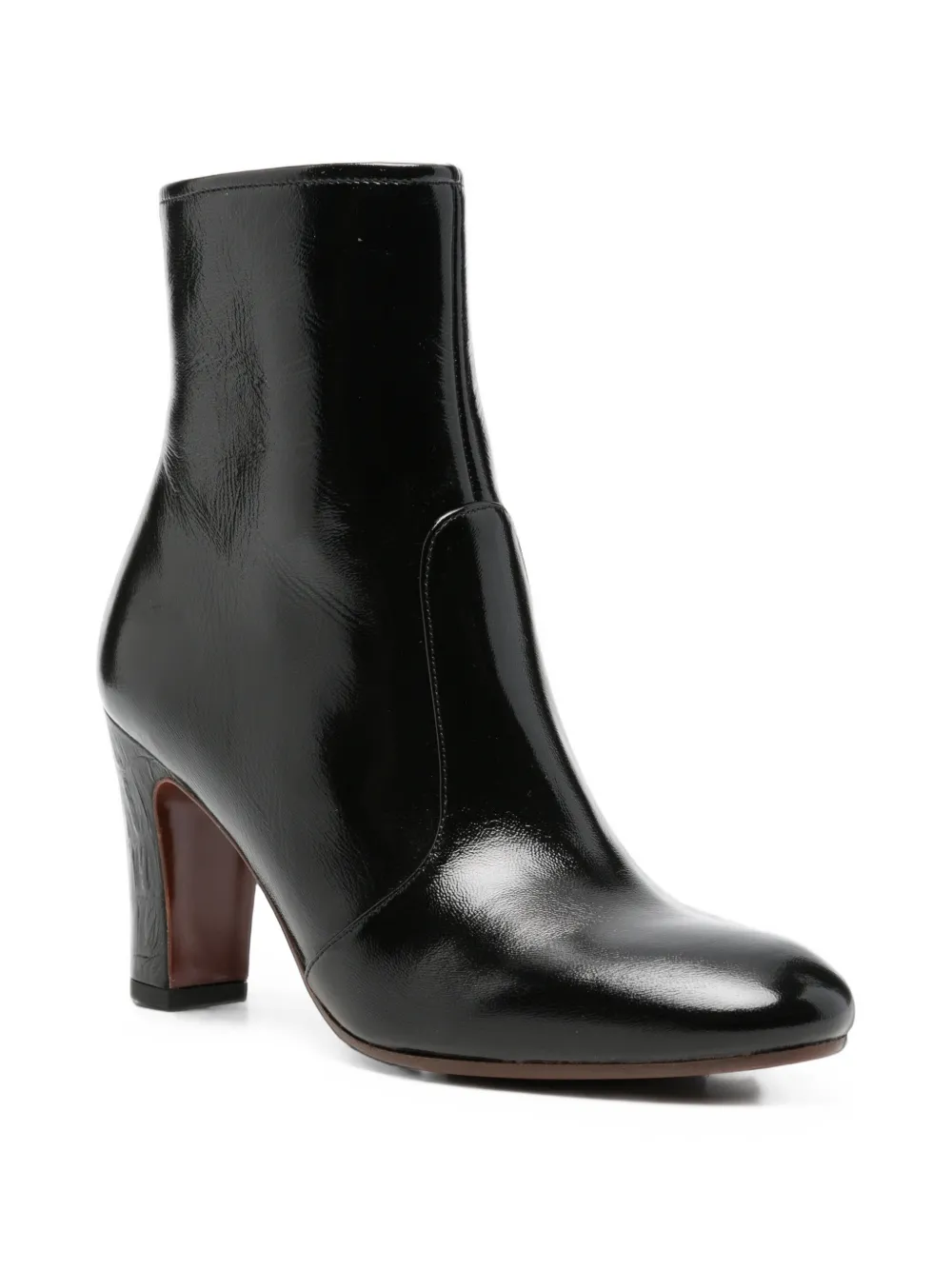 Chie Mihara Manel croc-effect leather ankle boots Zwart