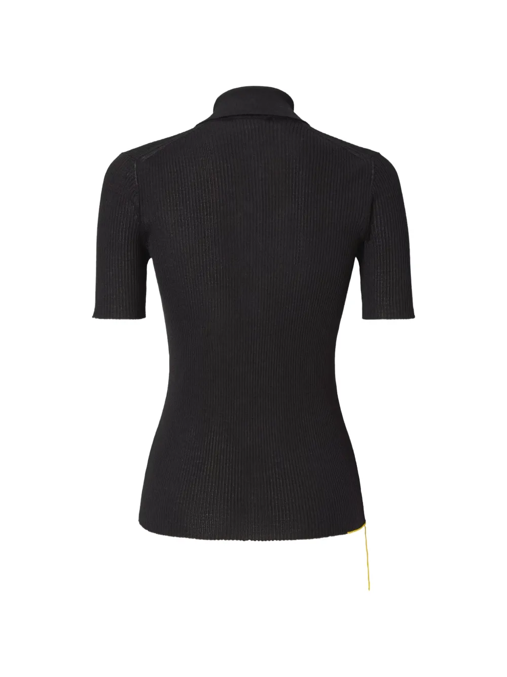 FENDI Ribgebreid poloshirt Zwart