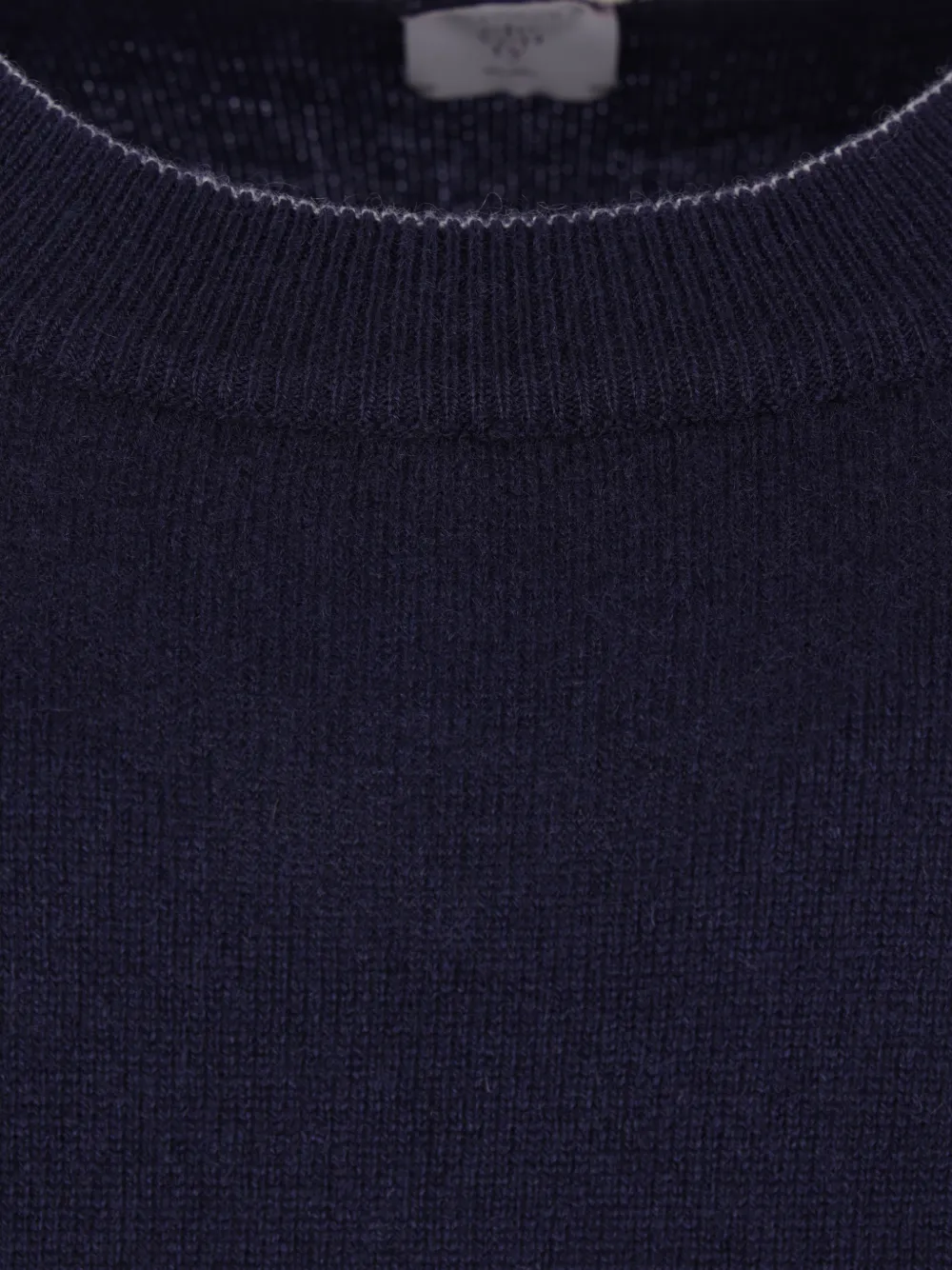 Eleventy contrast-trim crew-neck sweater Blauw