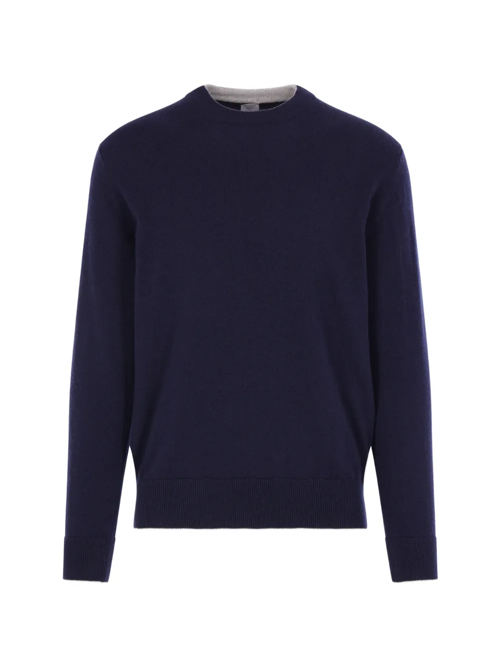 Eleventy contrast-trim crew-neck sweater - Blu