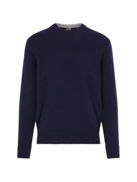 Eleventy contrast-trim crew-neck sweater