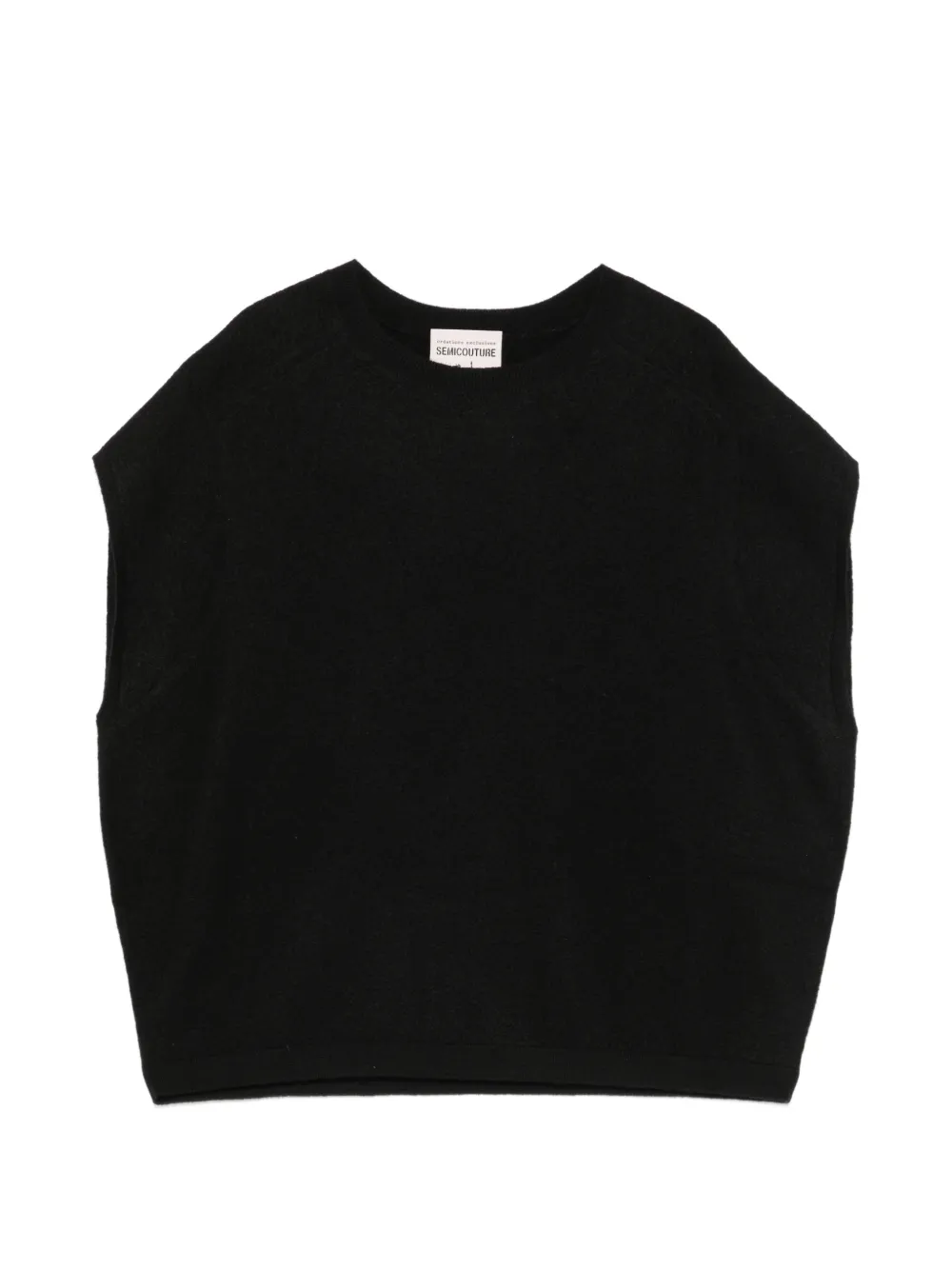 Semicouture crew-neck knitted vest