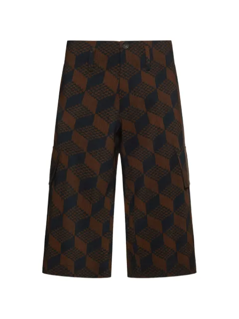 Pierre-Louis Mascia Dylan geometric-pattern cargo shorts
