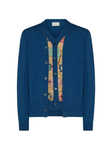 Pierre-Louis Mascia Tricot tapestry-inset wool cardigan