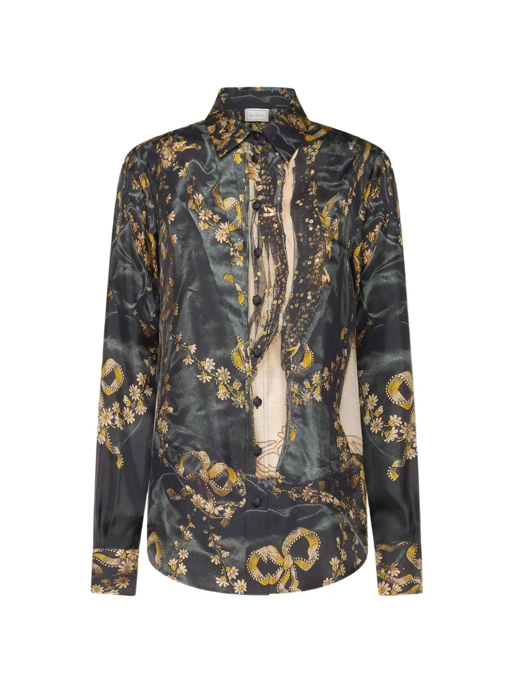 Pierre-Louis Mascia ALOE floral-print silk shirt - Schwarz