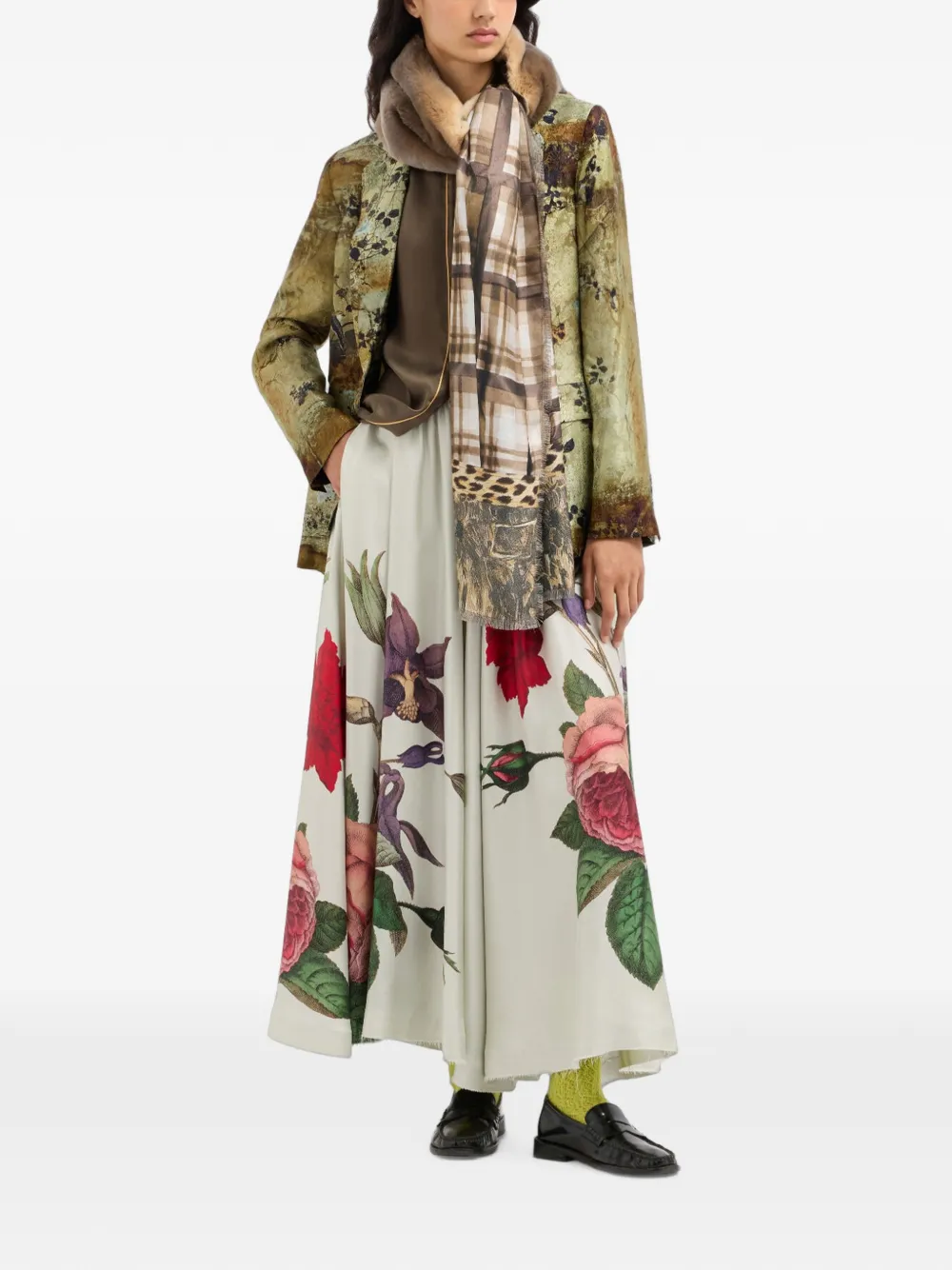 Pierre-Louis Mascia Mutka zijden blouse met afwerking Bruin