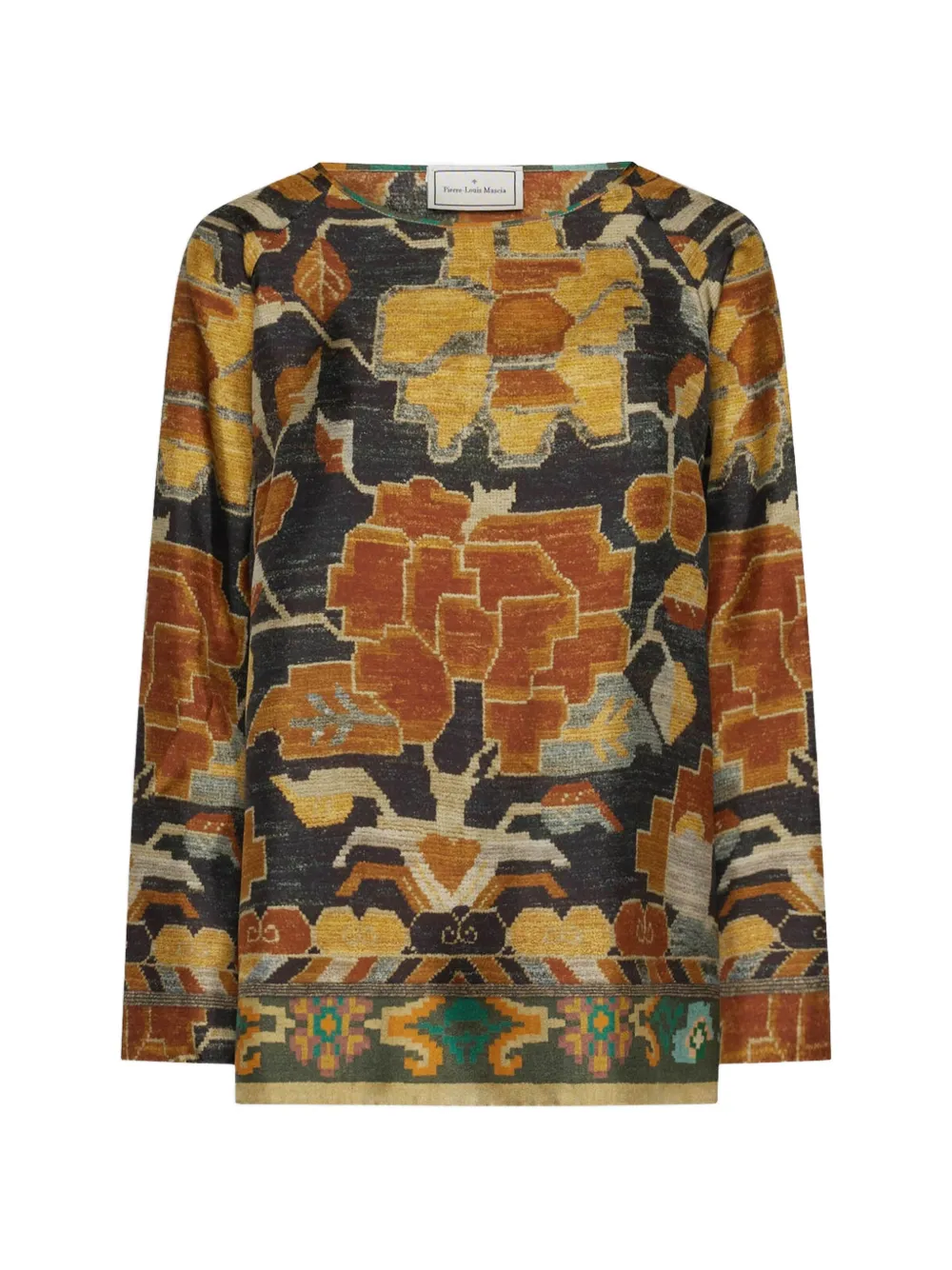 Pierre-Louis Mascia floral-print silk blouse - Nero