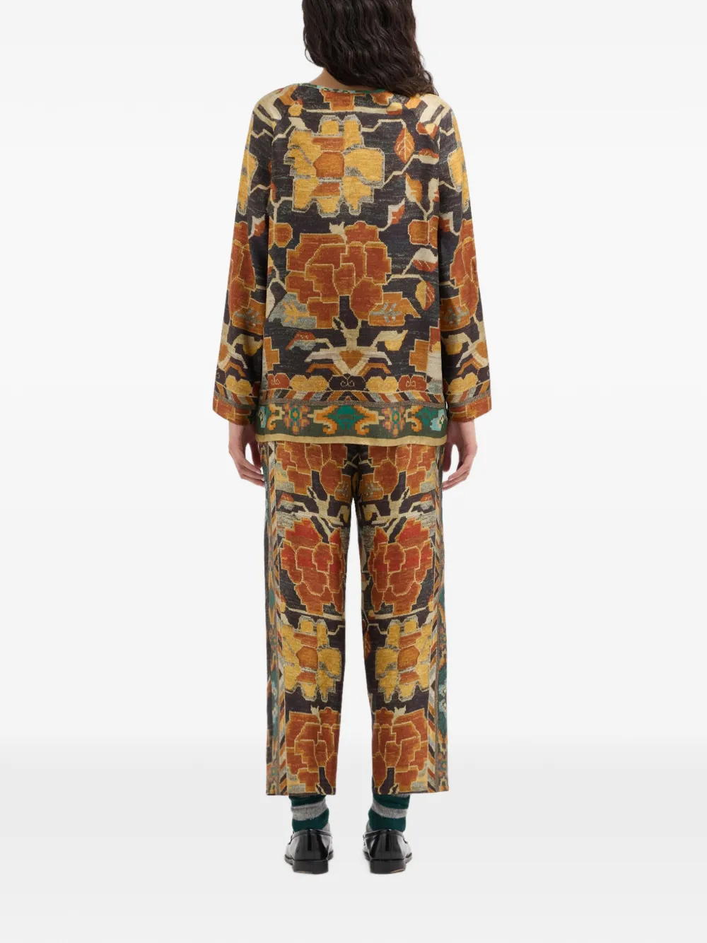 Pierre-Louis Mascia Zijden blouse met bloemenprint Zwart