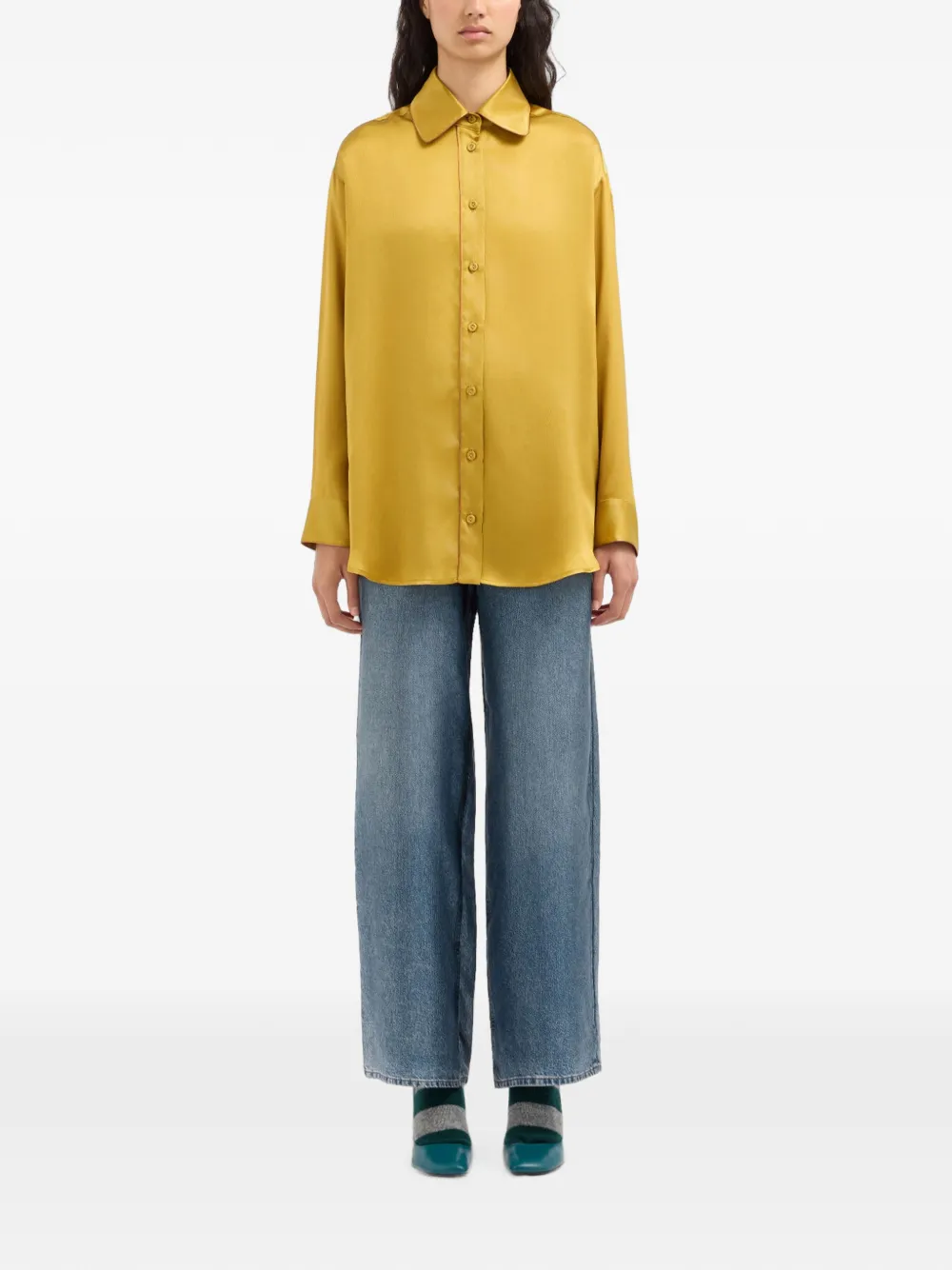 Pierre-Louis Mascia Mutka zijden blouse Geel