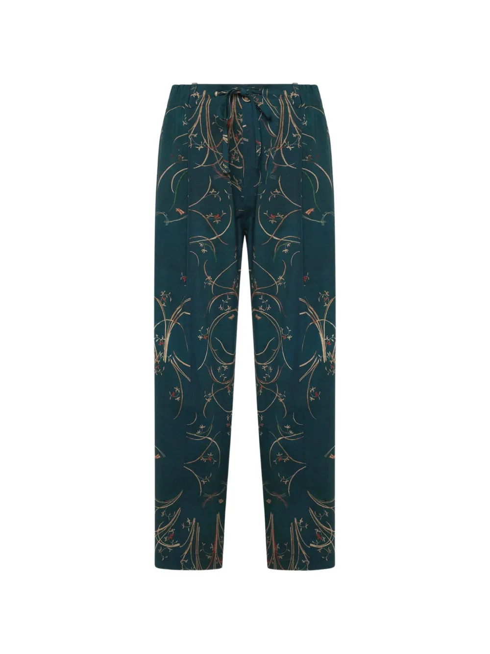 Pierre-Louis Mascia DYLAN Wide-Leg-Hose mit botanischem Muster - Blau