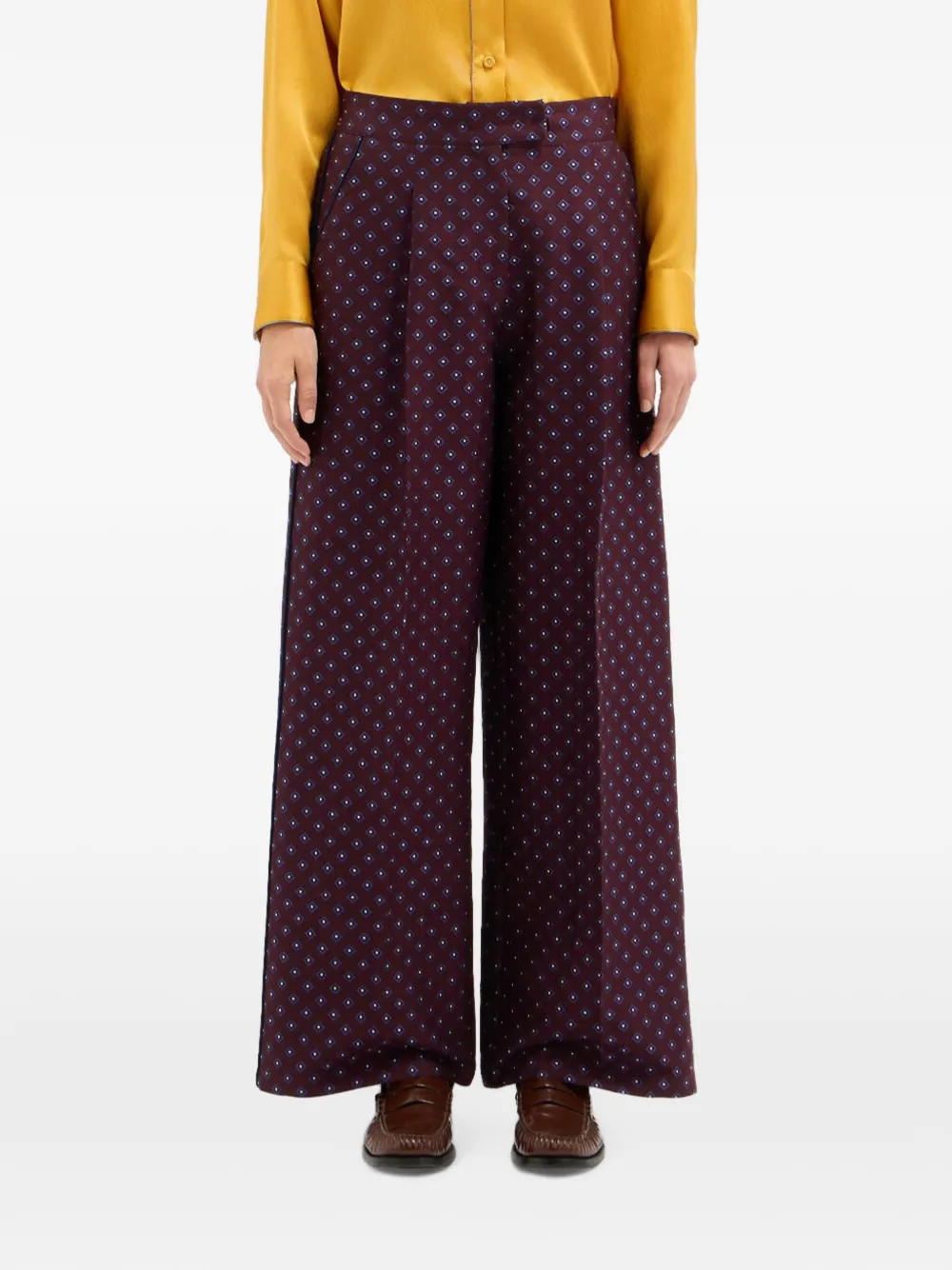Pierre-Louis Mascia JP688 geometric-print tailored trousers