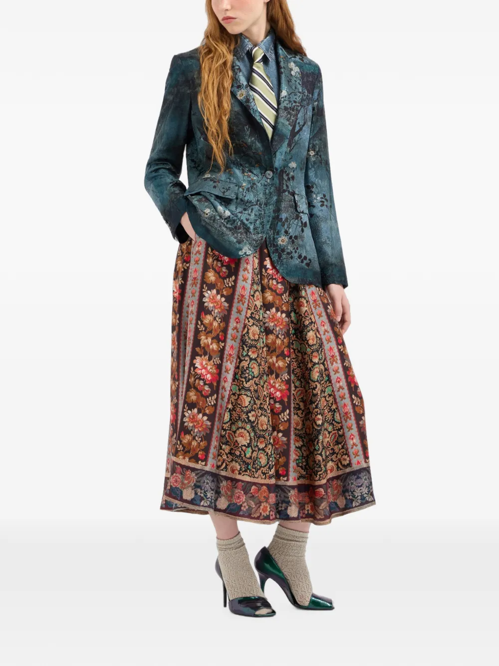 Pierre-Louis Mascia Blazer met bloemenprint Blauw
