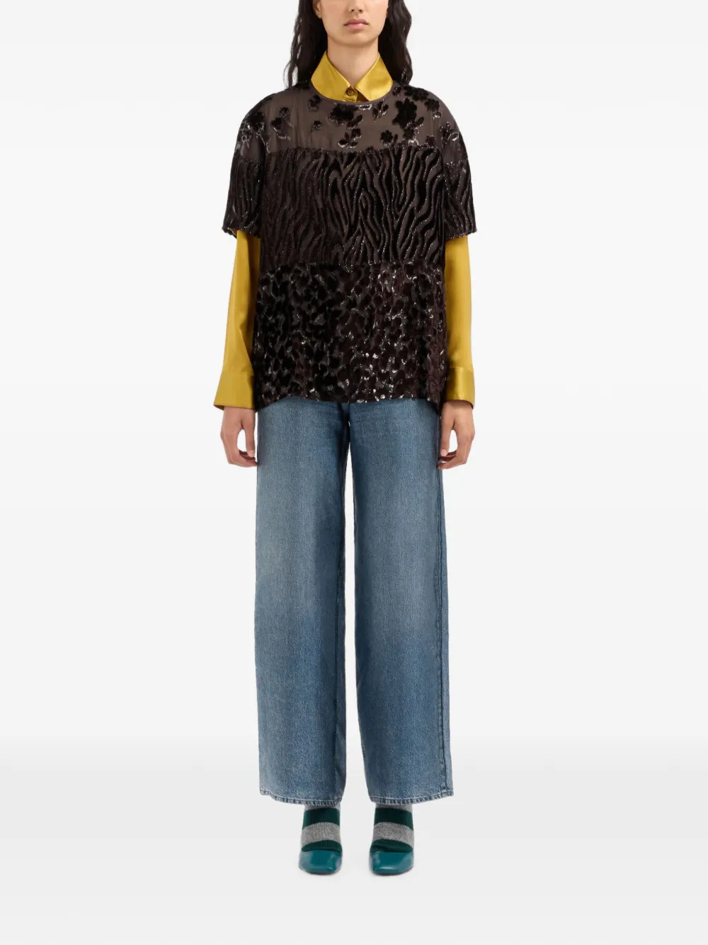 Pierre-Louis Mascia Patchdevon T-shirt Bruin