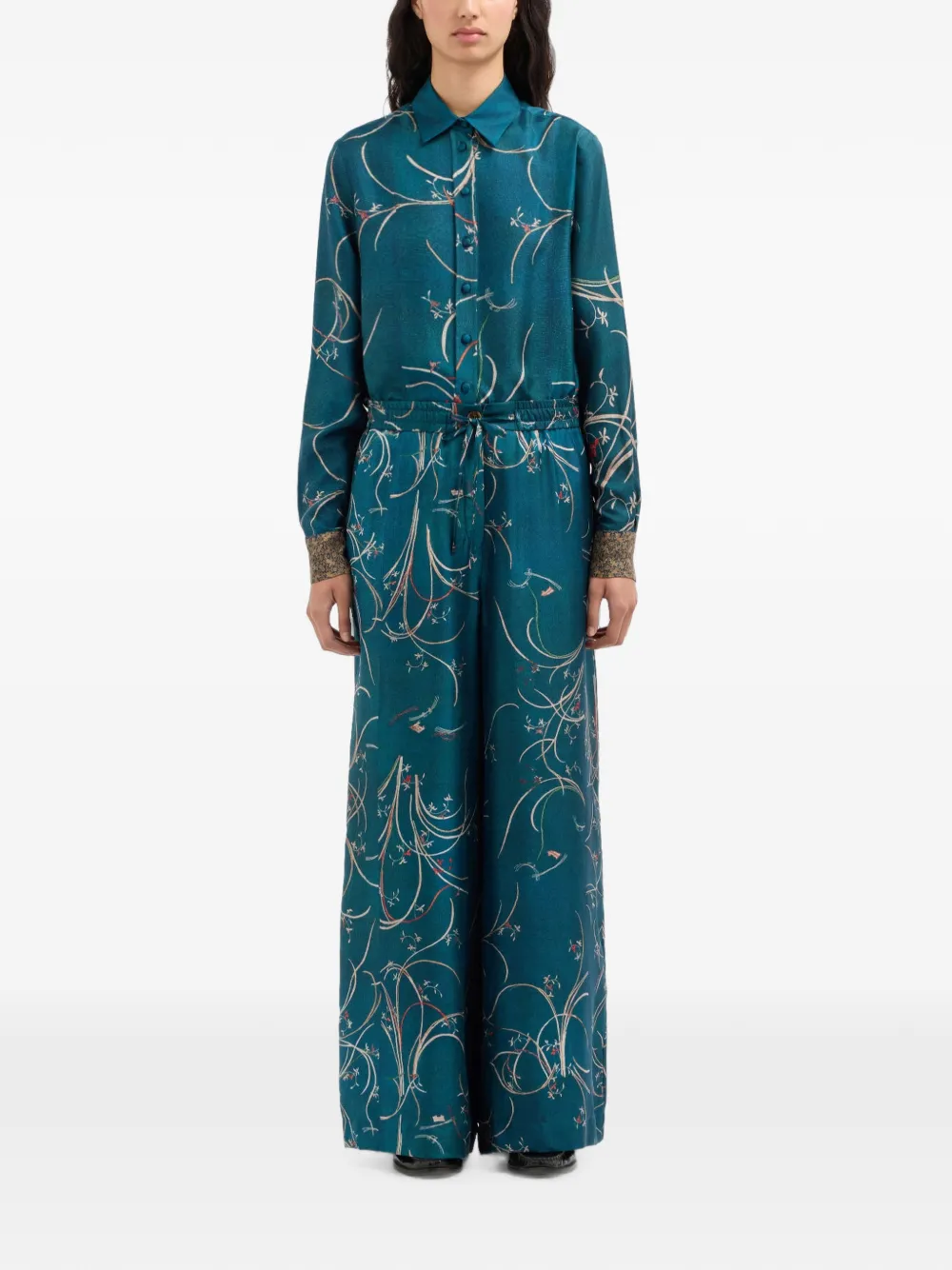 Pierre-Louis Mascia Aloe broek met patroon Blauw