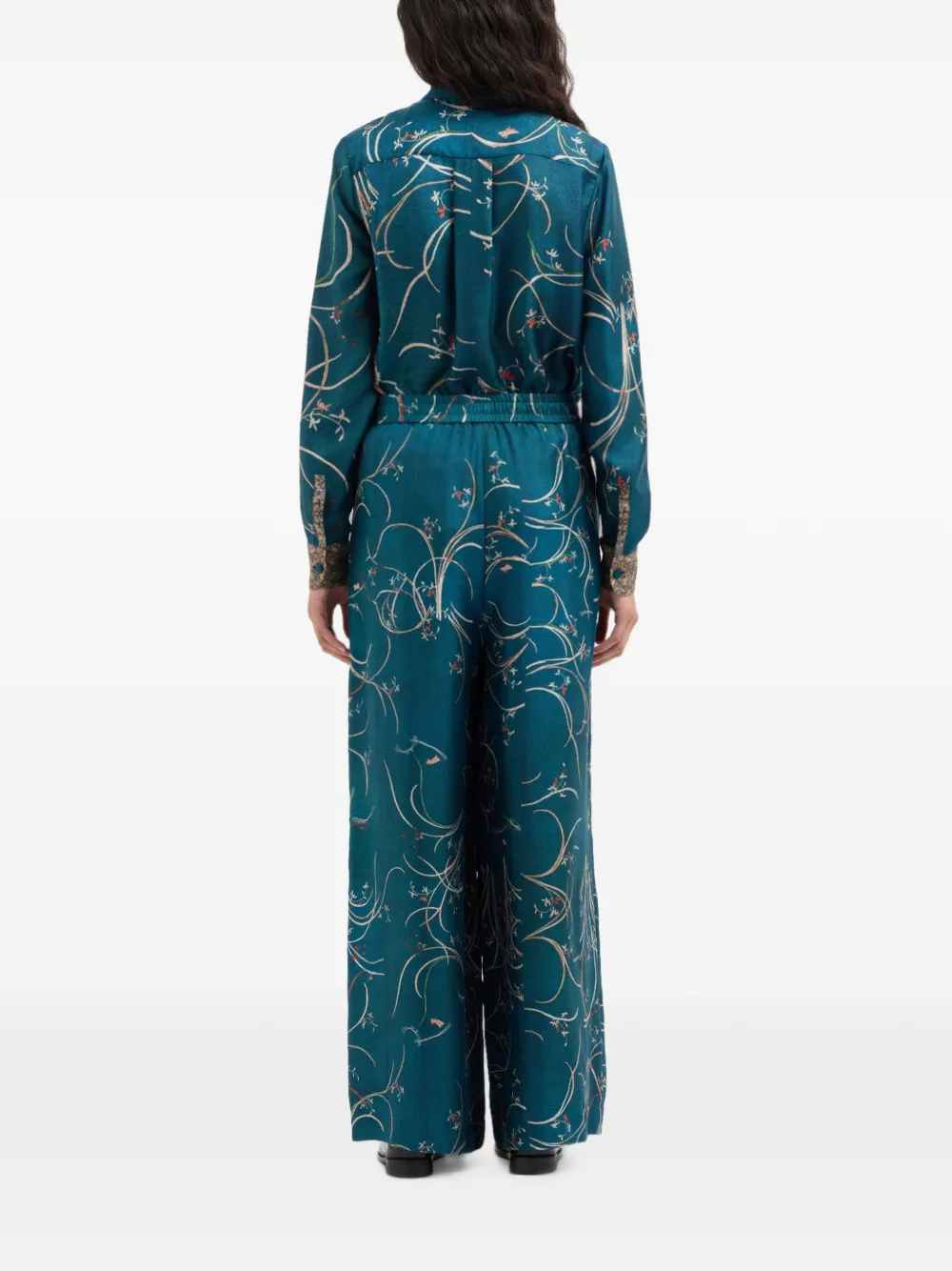 Pierre-Louis Mascia Aloe broek met patroon Blauw