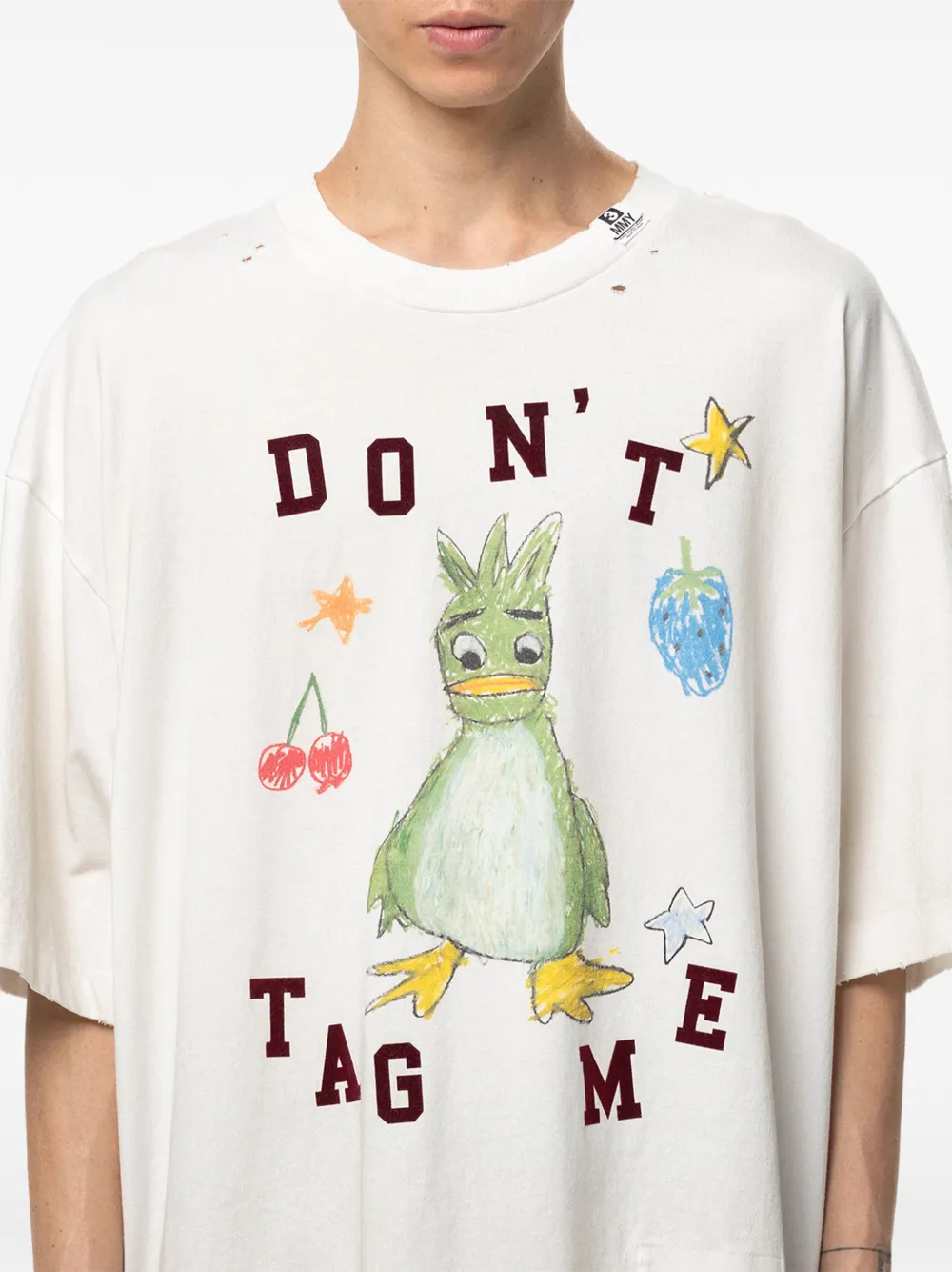 Maison MIHARA YASUHIRO Leon T-shirt met doodle-print Beige