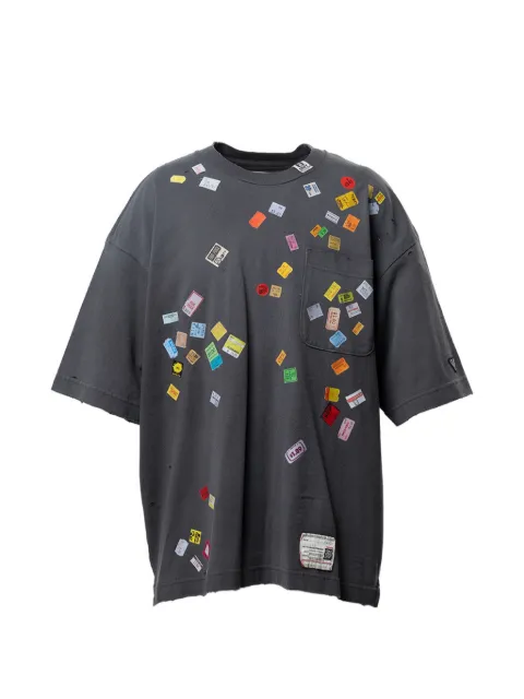 Maison MIHARA YASUHIRO price tag-sticker printed T-shirt