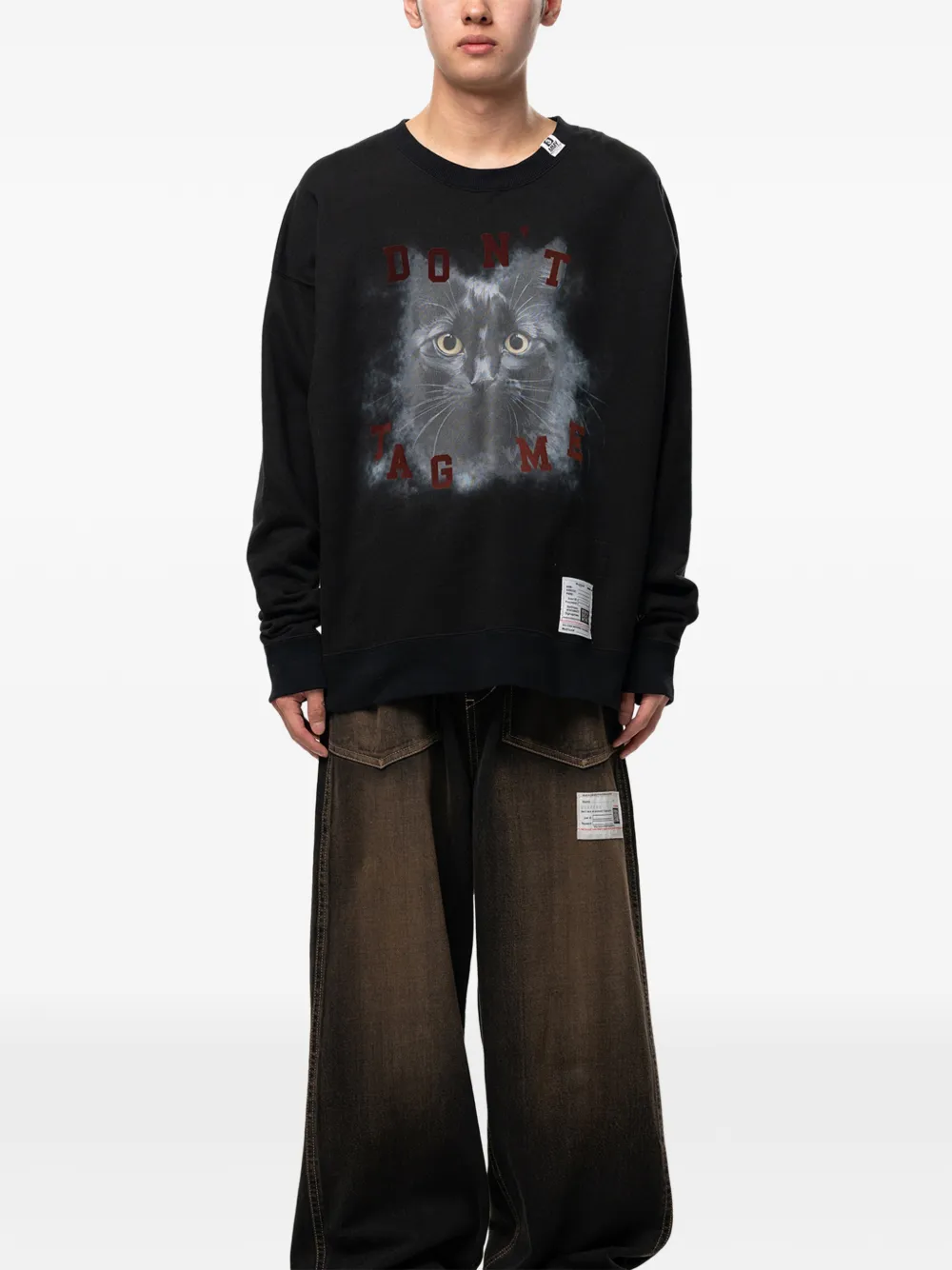 Maison MIHARA YASUHIRO Sweater met print Zwart