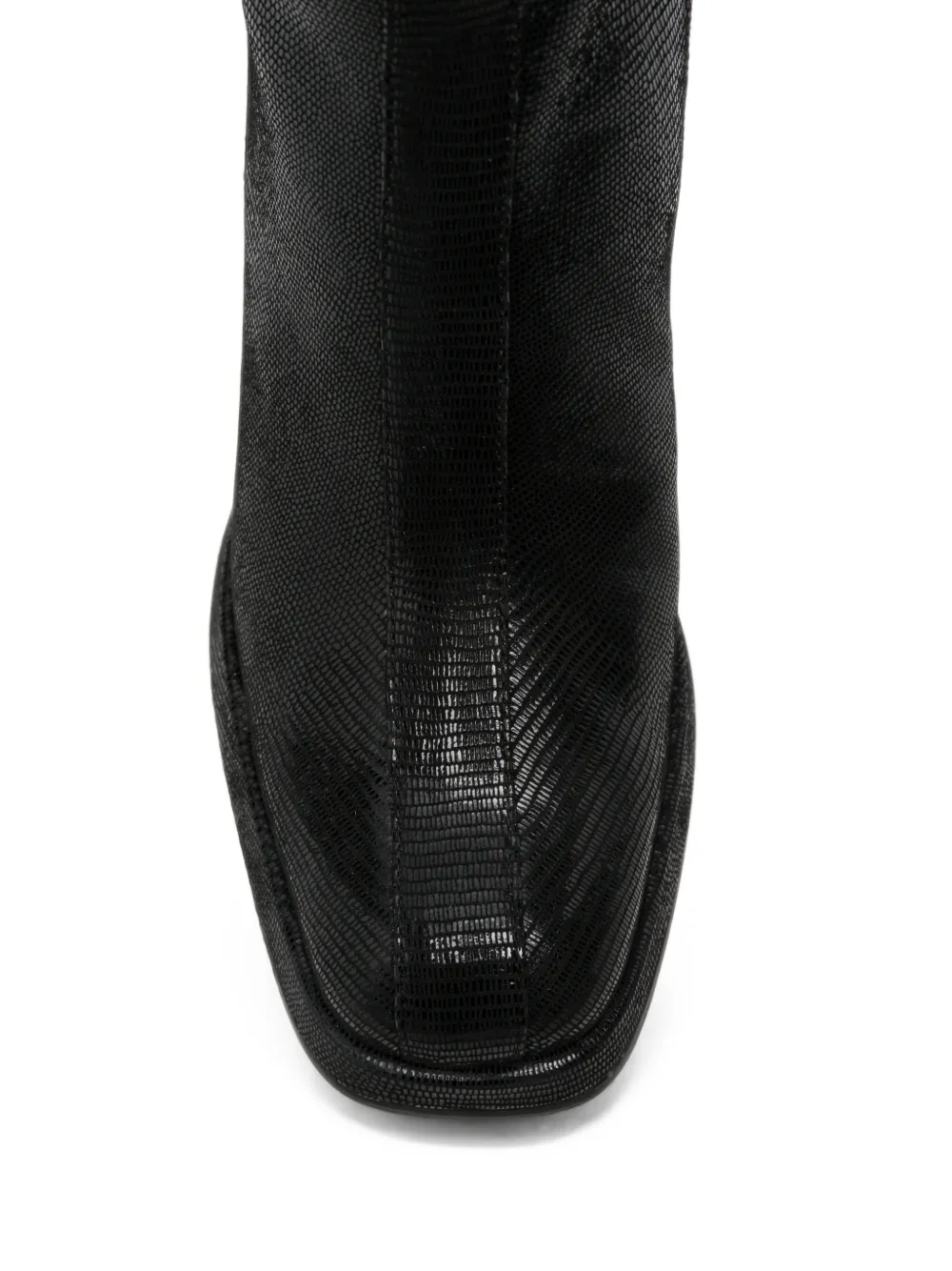 Chie Mihara Kanna49 lizard-effect platform ankle boots Zwart