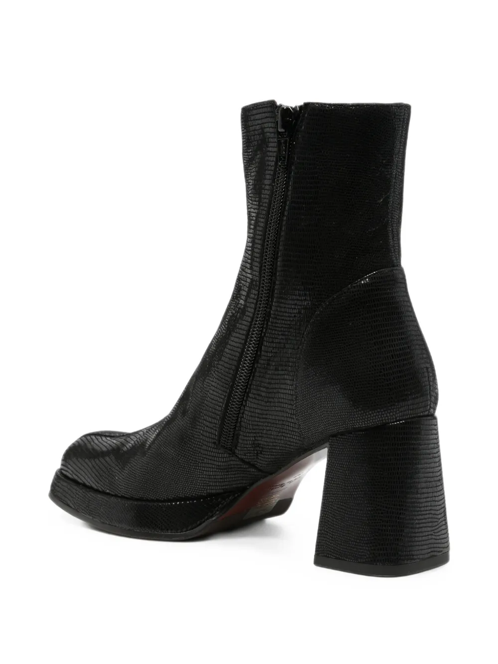 Chie Mihara Kanna49 lizard-effect platform ankle boots Zwart