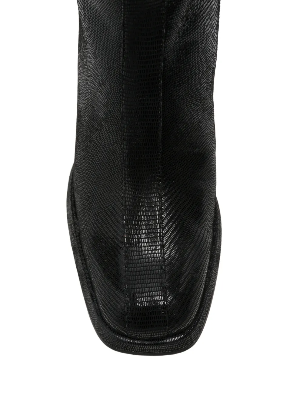 Chie Mihara Kanna49 lizard-effect platform ankle boots Zwart