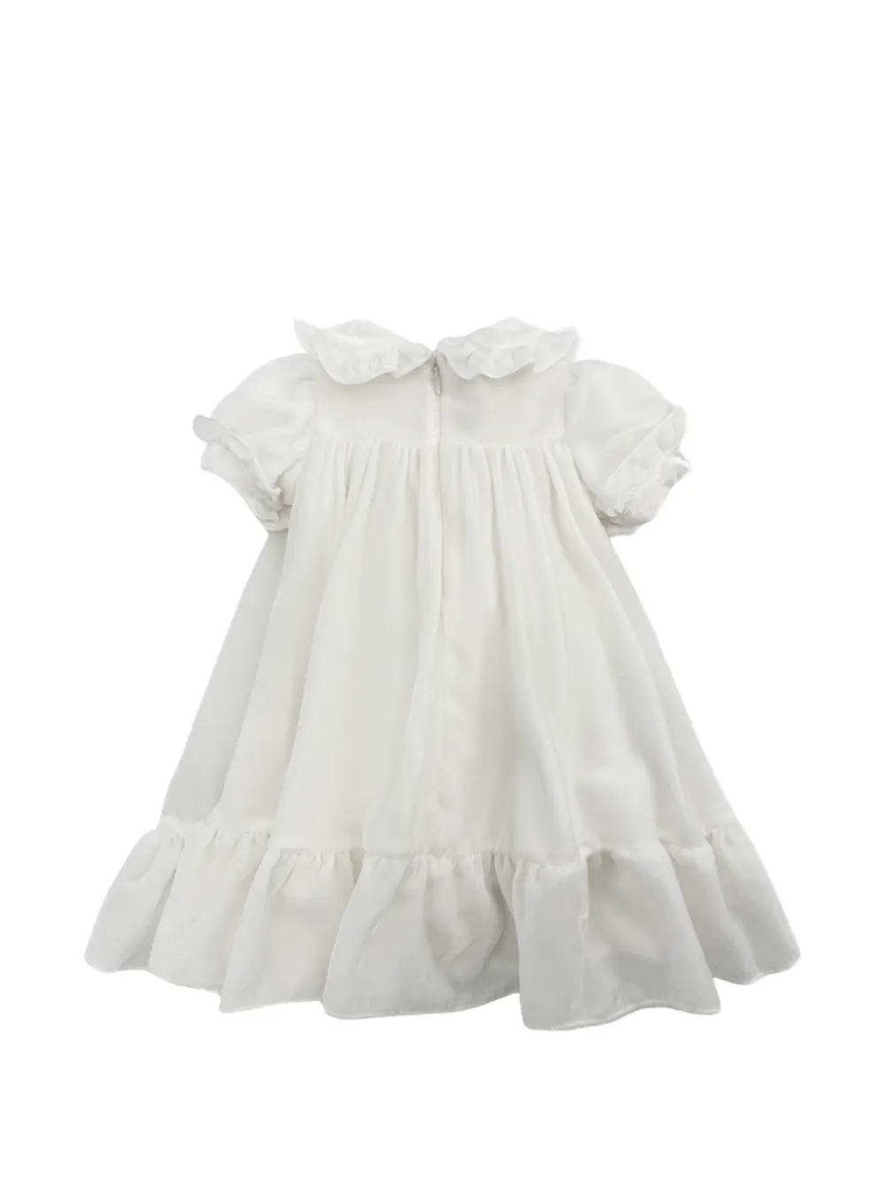 La Stupenderia Sofia ruffled bow-detail dress Wit