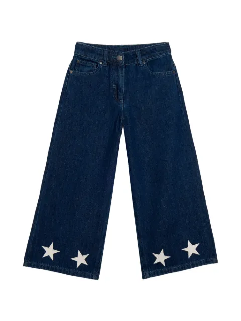 Stella McCartney Kids star-patch wide-leg jeans