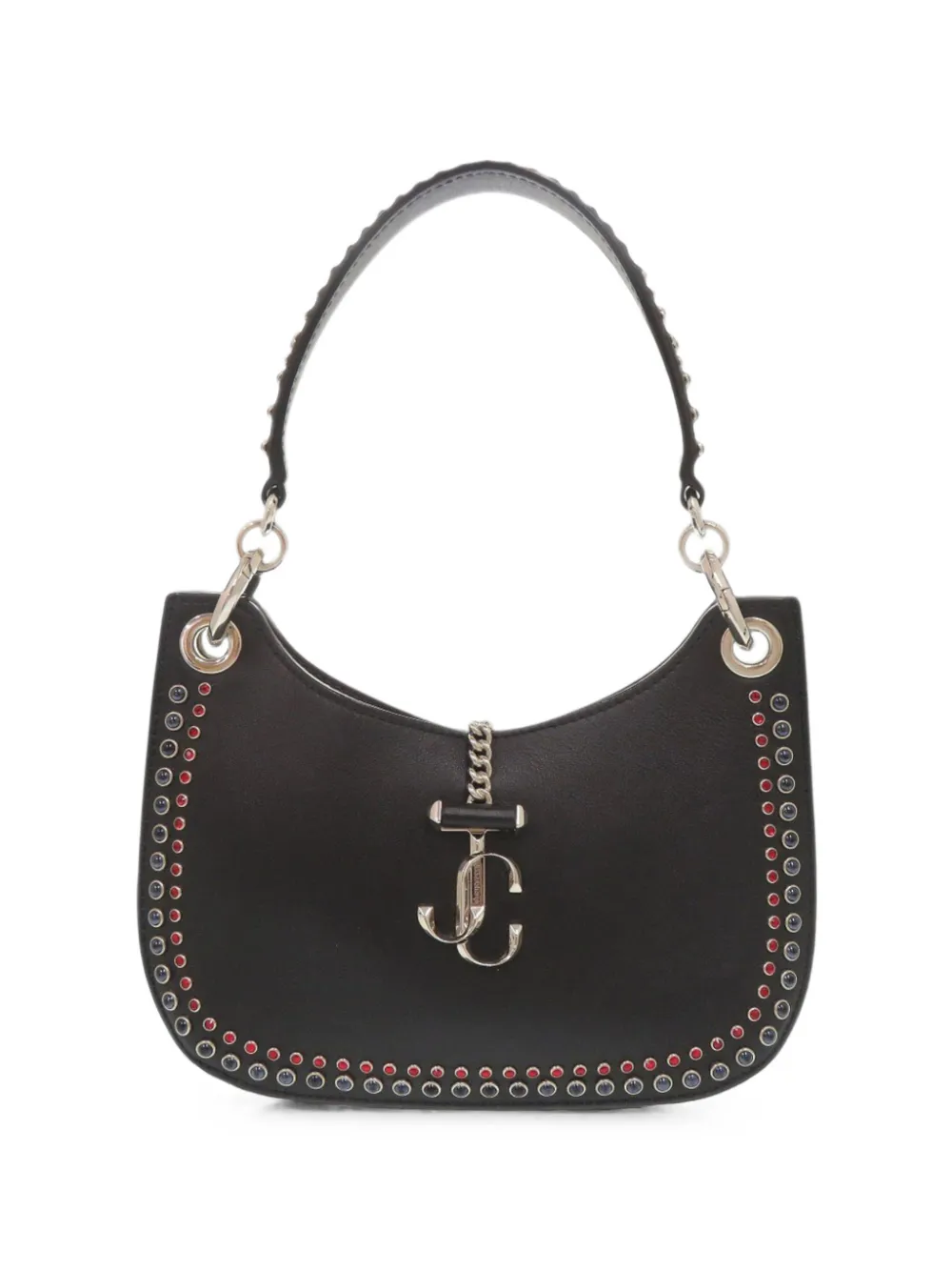 Jimmy Choo Pre-Owned 2010-2026 Studded Leather Varenne Hobo shoulder bag - Black