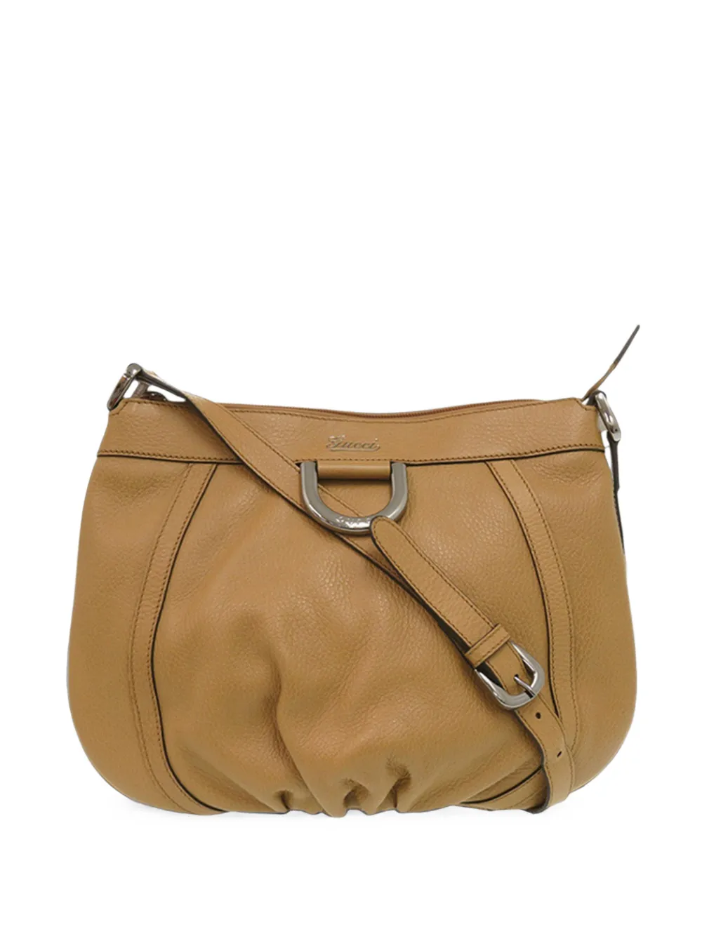 Gucci Pre-Owned Borsa a tracolla Abbey in pelle di vitello con anello a D 2000-2015 - Marrone