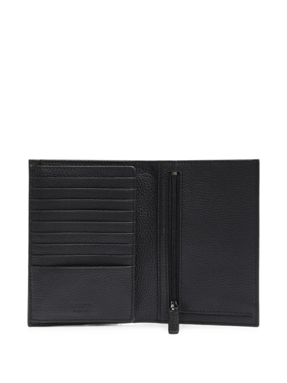 Lancel Leon leren portemonnee met textuur Zwart