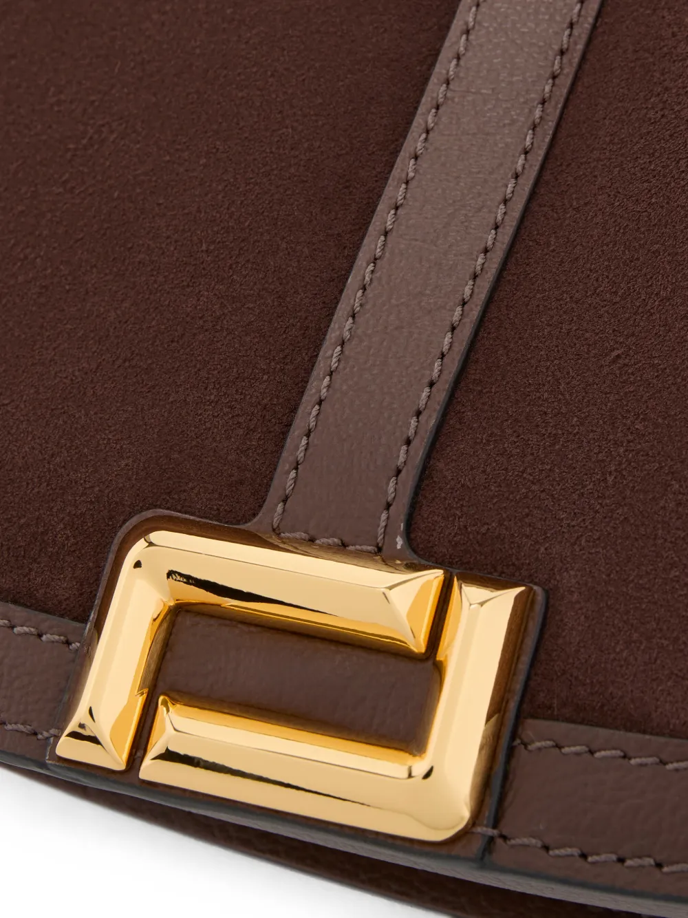 Lancel Medium Celeste de schoudertas met gesp Bruin