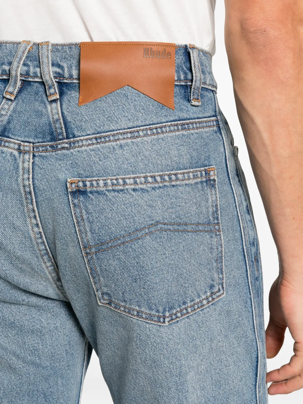 RHUDE Traxedo straight jeans Blauw